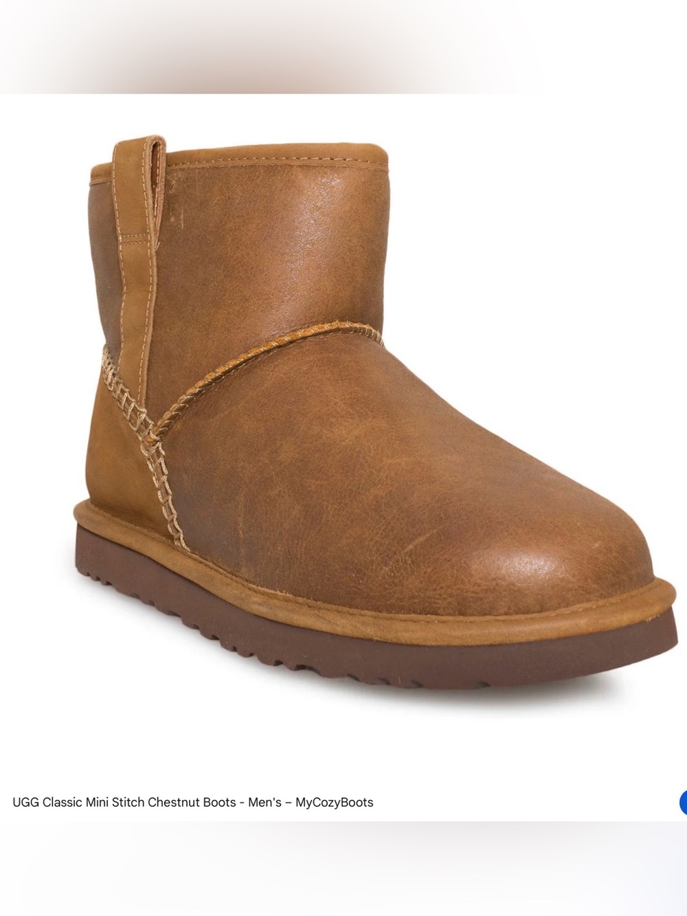 UGG Chestnut Mini Stitch Men's Cozy Boot